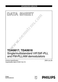 TDA9818T/V1 Datasheet Cover