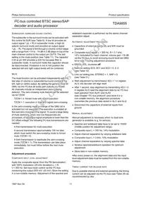 TDA9855/V2 Datasheet Page 11