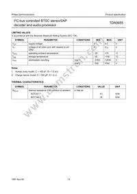TDA9855/V2 Datasheet Page 13