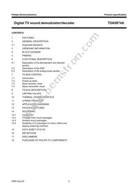 TDA9874AH/V2 Datasheet Page 2