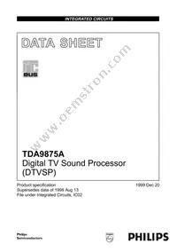 TDA9875AH/V2 Datasheet Cover