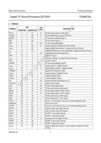 TDA9875AH/V2 Datasheet Page 7