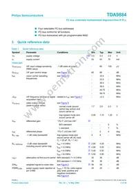 TDA9884TS/V1/S1 Datasheet Page 2