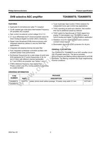 TDA9889TS/V1 Datasheet Page 2