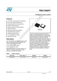 TDE1708DFT Datasheet Cover