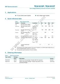 TEA1610T/N6 Datasheet Page 2