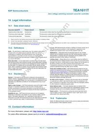 TEA1611T/N1 Datasheet Page 17