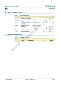 TEA1620P/N1 Datasheet Page 2