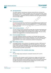 TEA1620P/N1 Datasheet Page 7