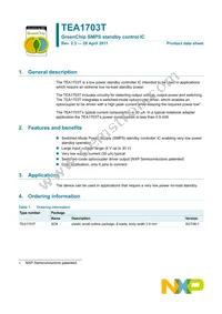 TEA1703T/N1 Datasheet Cover