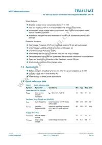 TEA1721AT/N1 Datasheet Page 2