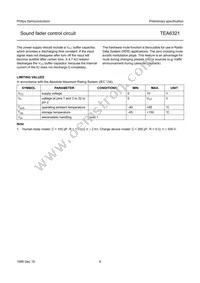 TEA6321T/V1 Datasheet Page 6