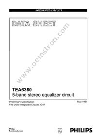 TEA6360T/V2 Datasheet Cover