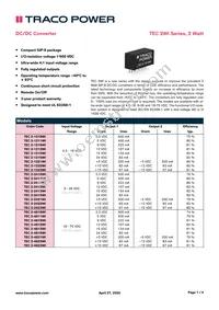 TEC 2-1221WI Datasheet Cover