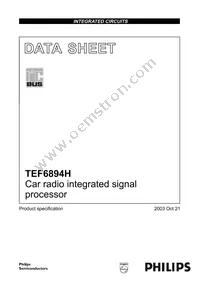 TEF6894H/V3 Datasheet Cover