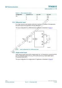 TFA9815T/N1 Datasheet Page 17