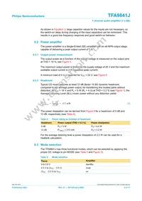 TFA9841J/N1 Datasheet Page 4