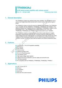 TFA9843AJ/N1 Datasheet Cover