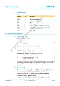 TFA9843J/N1 Datasheet Page 4