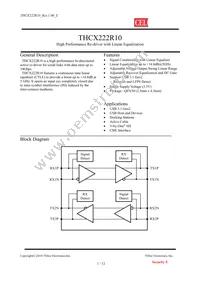 THCX222R10 Datasheet Cover