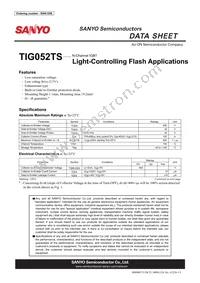 TIG052TS-TL-E Datasheet Cover