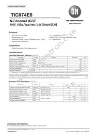 TIG074E8-TL-H Datasheet Cover