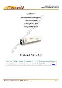TIM-A1EB1-F11 Datasheet Cover