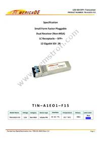 TIN-A1EO1-F15 Datasheet Cover
