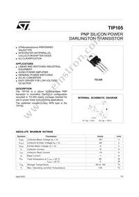 TIP105 Datasheet Cover