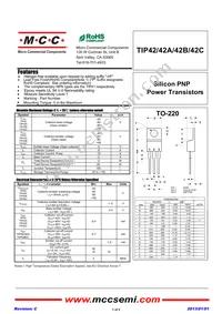 TIP42C-BP Datasheet Cover