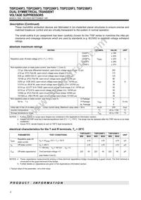 TISP2320F3DR-S Datasheet Page 2