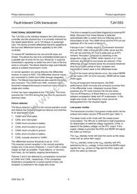 TJA1053T/N1 Datasheet Page 5