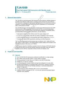 TJA1059TKJ Datasheet Cover