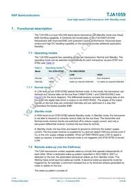 TJA1059TKJ Datasheet Page 6