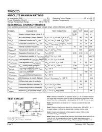 TK65025MTL Datasheet Page 2
