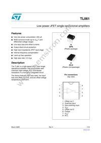 TL061IN Datasheet Cover