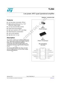 TL064BIDT Datasheet Cover