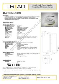 TLD1020-36-C0350 Datasheet Cover