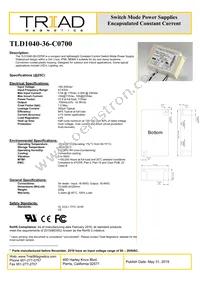 TLD1040-36-C0700 Datasheet Cover
