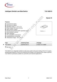 TLE4226GNUMA1 Datasheet Cover