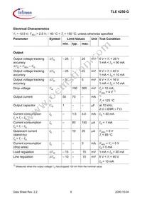 TLE4250GNTSA1 Datasheet Page 6