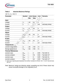 TLE4251GNTMA1 Datasheet Page 4