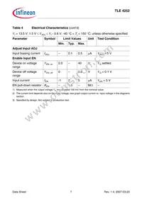 TLE4252DNTMA1 Datasheet Page 7