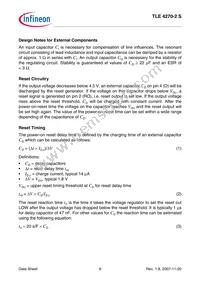 TLE42702SAKSA1 Datasheet Page 9