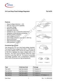 TLE4270SNKSA1 Datasheet Cover