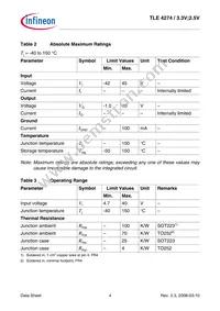 TLE4274GSV33NTSA1 Datasheet Page 4