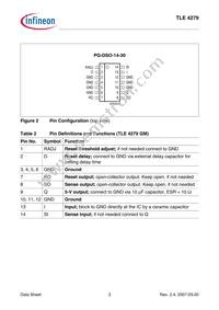 TLE4279GMNTMA1 Datasheet Page 3