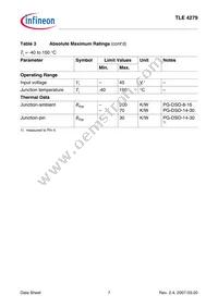 TLE4279GMNTMA1 Datasheet Page 7