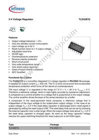 TLE4287GNT Datasheet Page 2