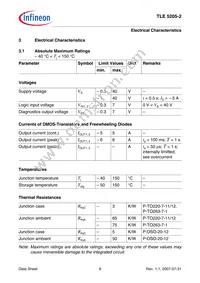 TLE52052GPAUMA1 Datasheet Page 9